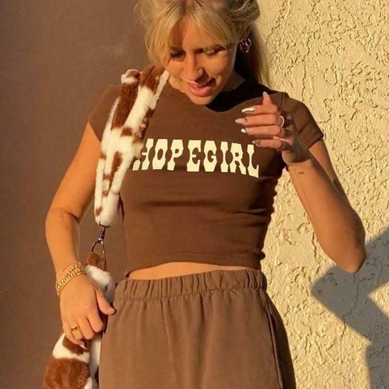 Y2K Aesthetic Vintage Crop Top - Coquette Style Grunge Fashion Women's Clothing
