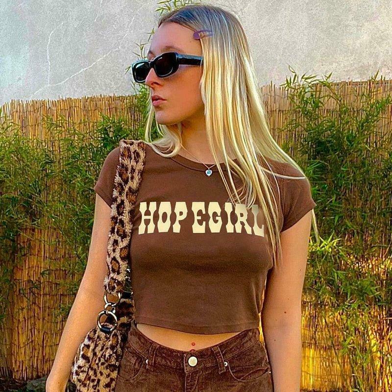 Y2K Aesthetic Vintage Crop Top - Coquette Style Grunge Fashion Women's Clothing