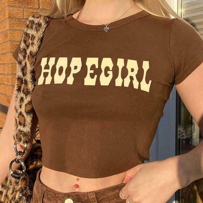 Y2K Aesthetic Vintage Crop Top - Coquette Style Grunge Fashion Women's Clothing