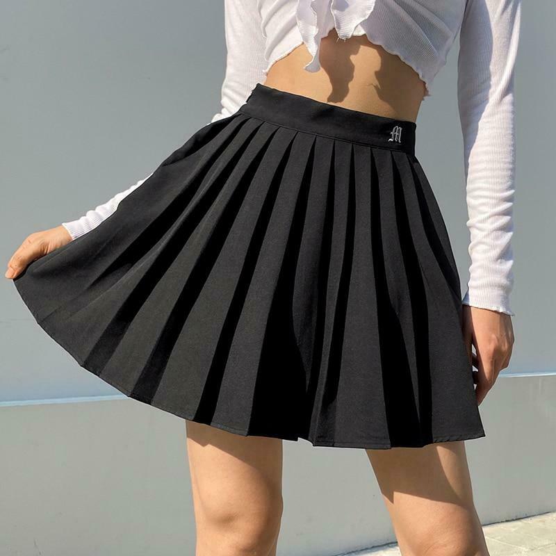 Y2K Aesthetic Vintage Pleated Mini Skirt - Coquette Style with Grunge Vibes
