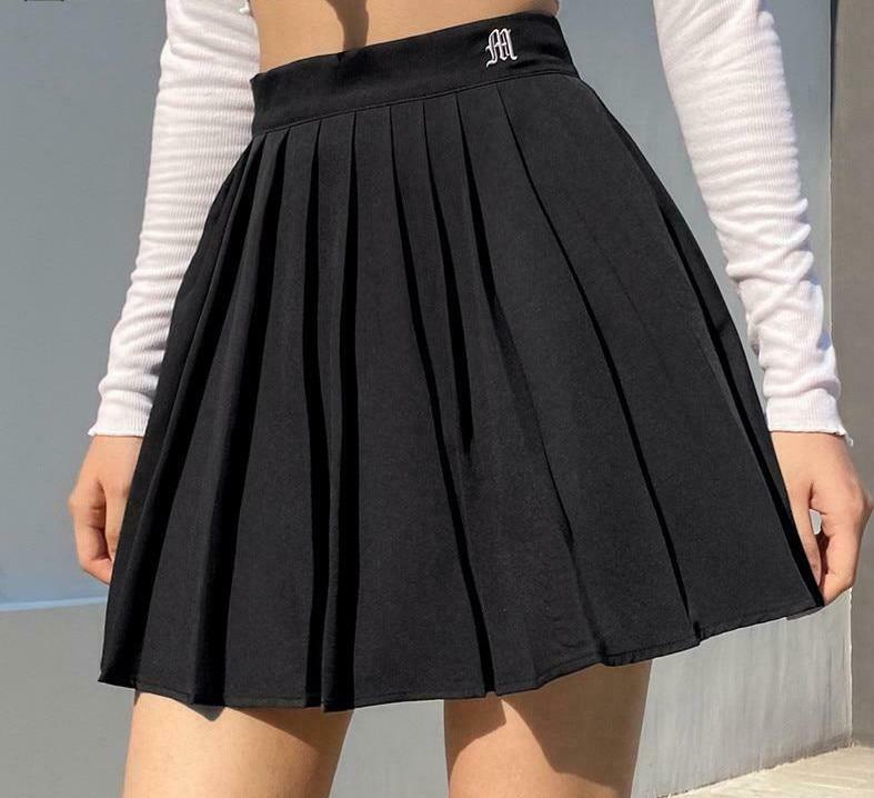 Y2K Aesthetic Vintage Pleated Mini Skirt - Coquette Style with Grunge Vibes