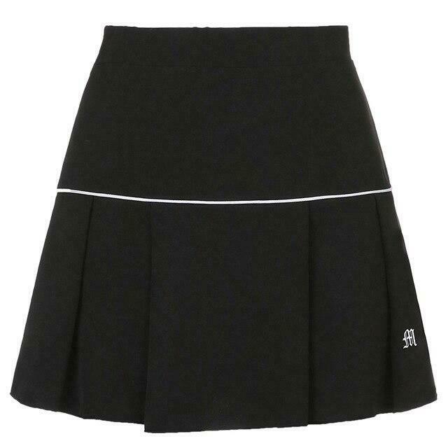 Y2K Aesthetic Vintage Pleated Mini Skirt - Coquette Style with Grunge Vibes