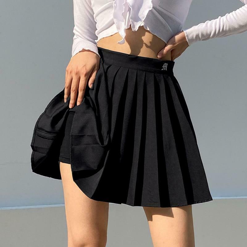 Y2K Aesthetic Vintage Pleated Mini Skirt - Coquette Style with Grunge Vibes