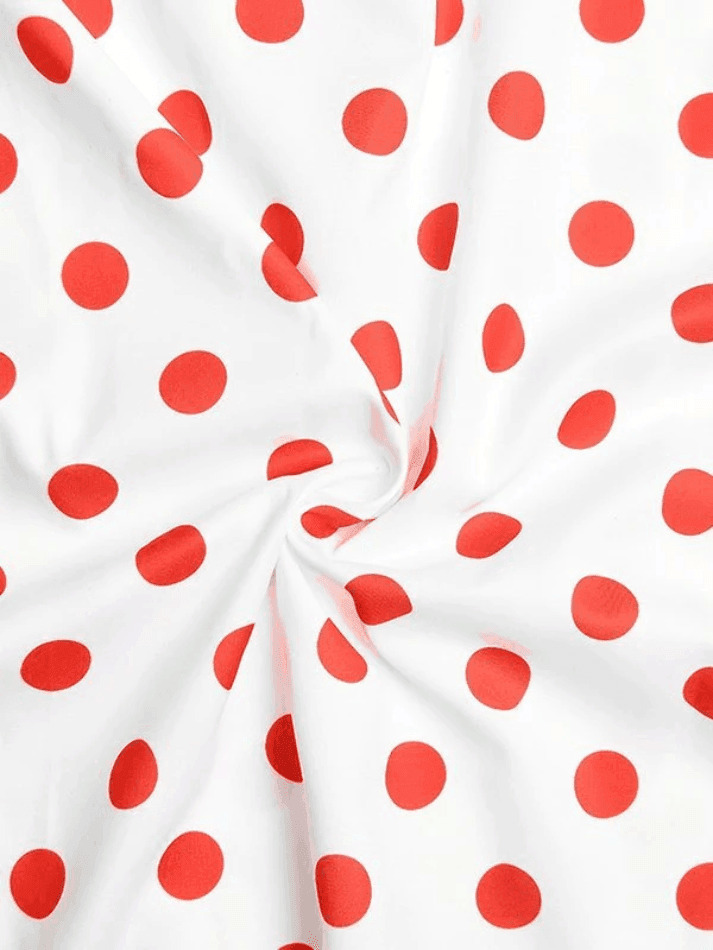 Y2K Aesthetic Waist Ruffled Polka Dot Dress - Coquette Style for Women's Fashion