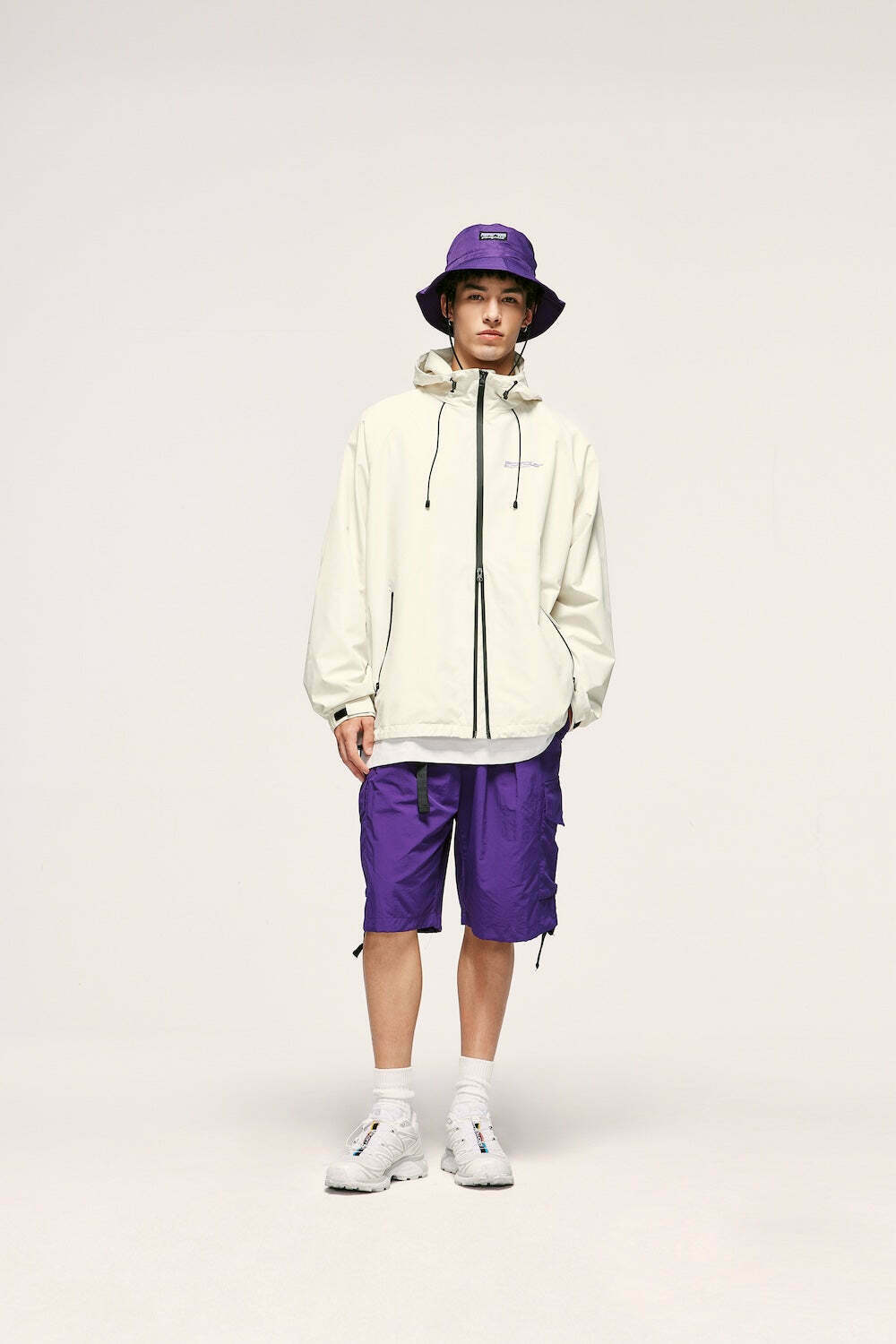 Y2K Aesthetic Water-Repellent Hooded Jacket with Zip-Up - Niche Women's Fashion