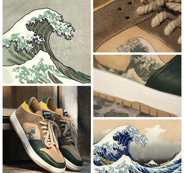 Y2K Aesthetic Wave Sneakers: Coquette Grunge Style with Pastel Goth Vibes, Old Money Elegance
