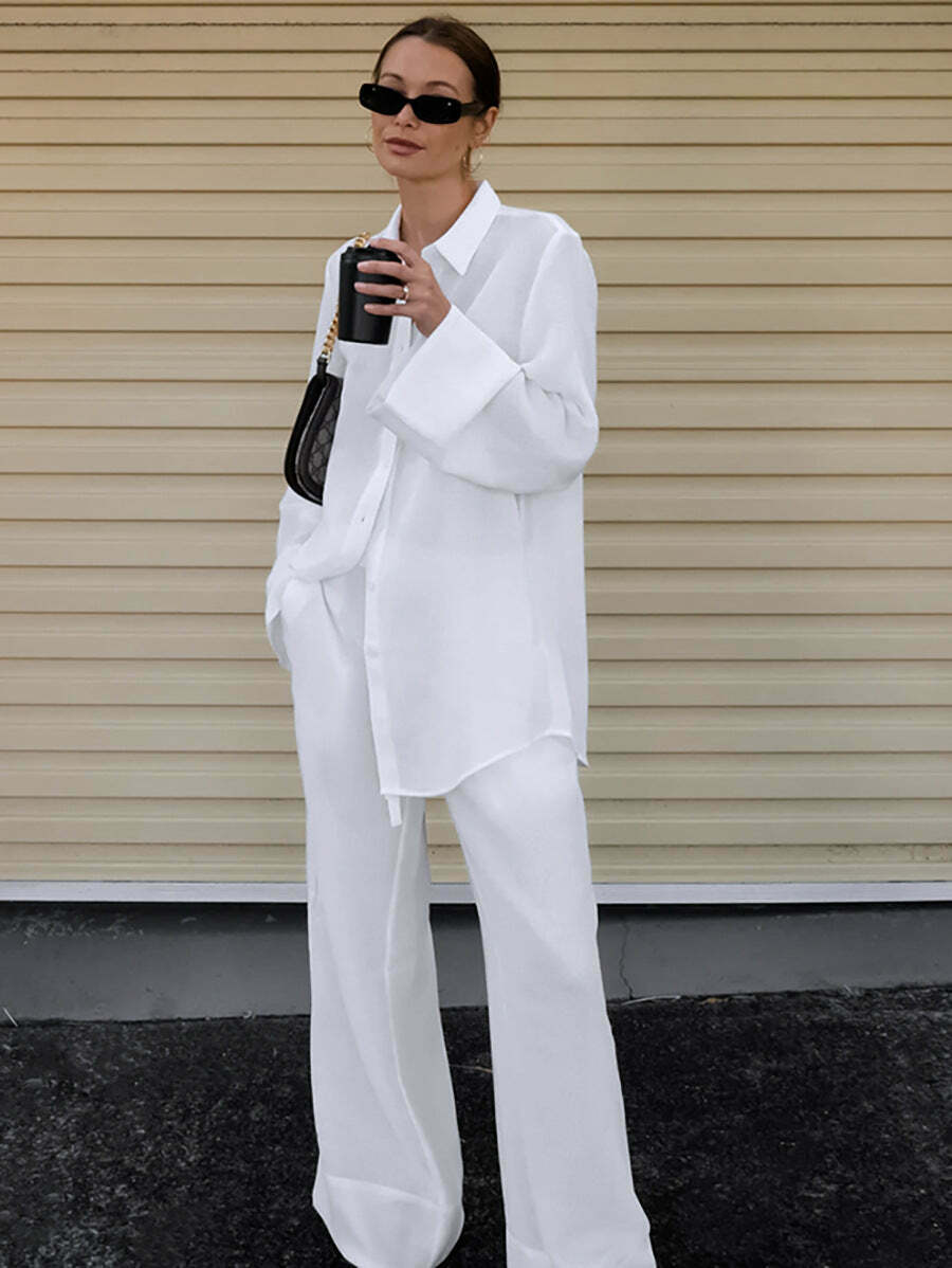 Y2K Aesthetic White Pure Cotton Trousers Suit for Women - Coquette & Grunge Style Cargo Skirt Outfit