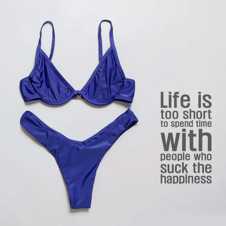 Y2K Aesthetic Yellow Ribbed Bandeau Bikini Set - Coquette Style for Women - Grunge Fashion