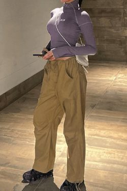 Y2K Aesthetic Zip-Up Crop Top: Coquette & Grunge Style, Cute Pastel Goth Fashion