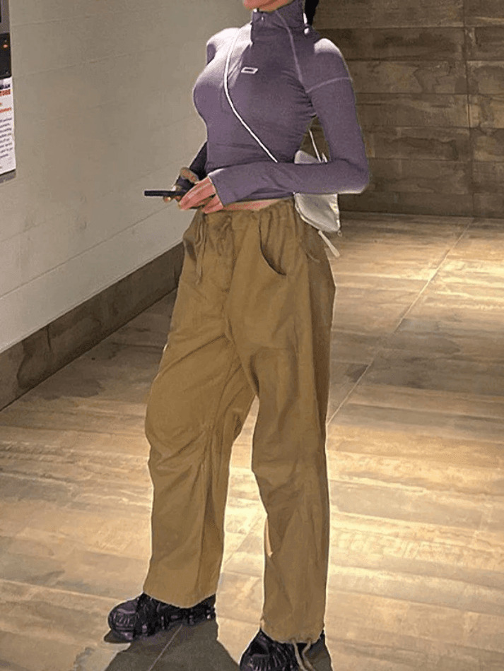 Y2K Aesthetic Zip-Up Crop Top: Coquette & Grunge Style, Cute Pastel Goth Fashion