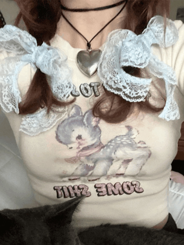 Y2K Animal Print Crop Top: Coquette Aesthetic, Grunge & Pastel Goth Vibes