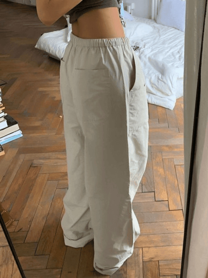 Y2K Baggy Parachute Cargo Pants - Coquette Aesthetic Grunge Style for Women