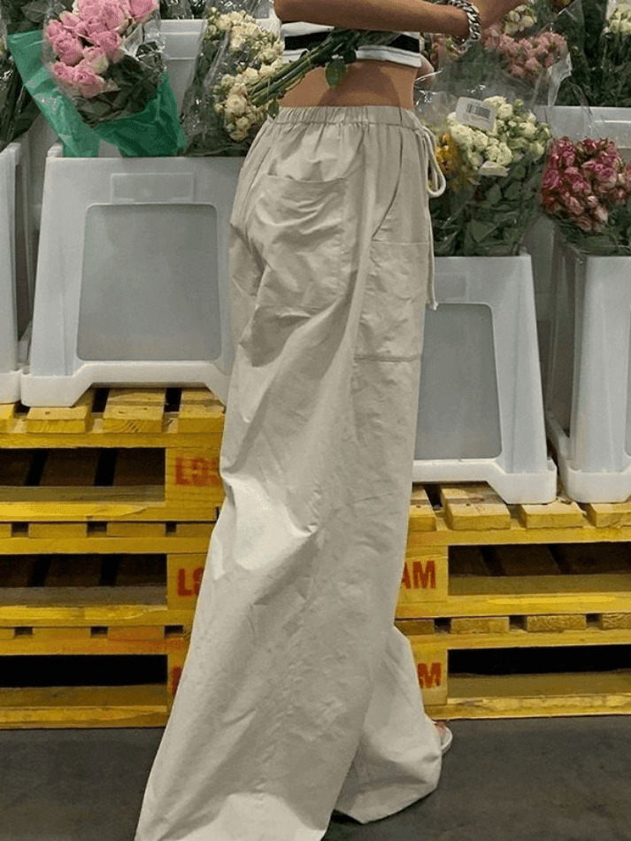 Y2K Baggy Parachute Cargo Pants - Coquette Aesthetic Grunge Style for Women