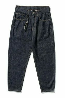 Y2K Balloon Fit Dark Rinse Jeans: Coquette Aesthetic Grunge Style Cargo Skirt Fashion