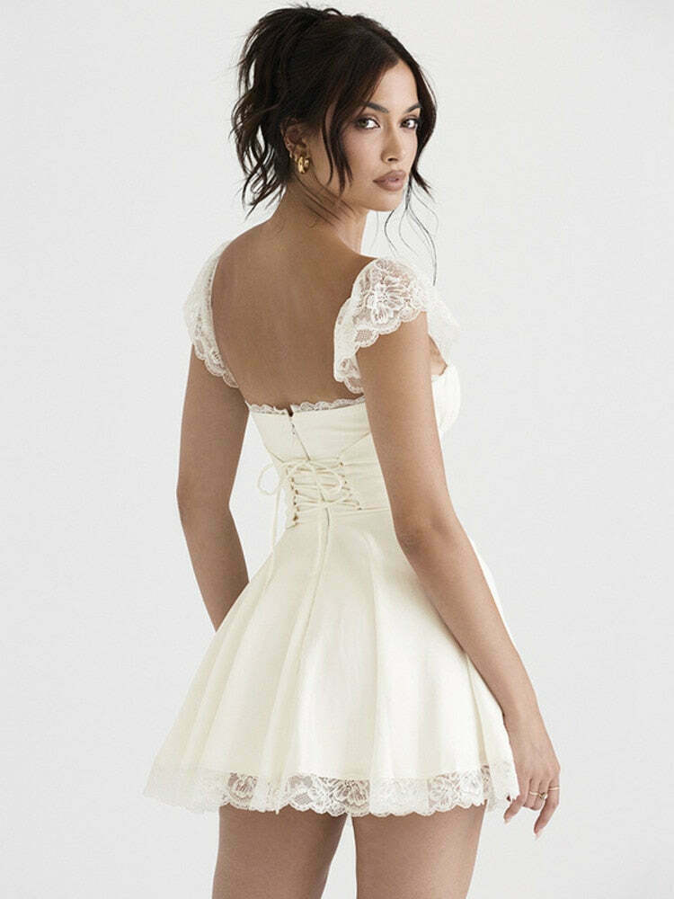 Y2K Beach Party Dress: Coquette Aesthetic with Grunge Style, Pastel Goth Vibes, and Vintage Flair