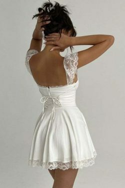 Y2K Beach Party Dress: Coquette Aesthetic with Grunge Style, Pastel Goth Vibes, and Vintage Flair