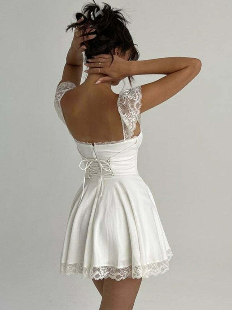 Y2K Beach Party Dress: Coquette Aesthetic with Grunge Style, Pastel Goth Vibes, and Vintage Flair