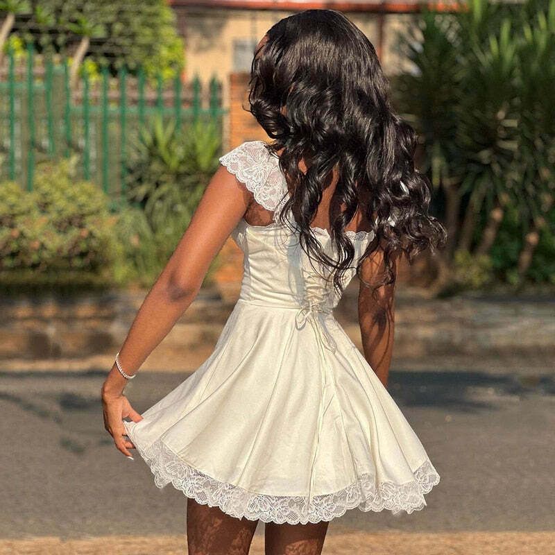 Y2K Beach Party Dress: Coquette Aesthetic with Grunge Style, Pastel Goth Vibes, and Vintage Flair