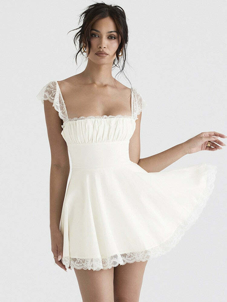 Y2K Beach Party Dress: Coquette Aesthetic with Grunge Style, Pastel Goth Vibes, and Vintage Flair