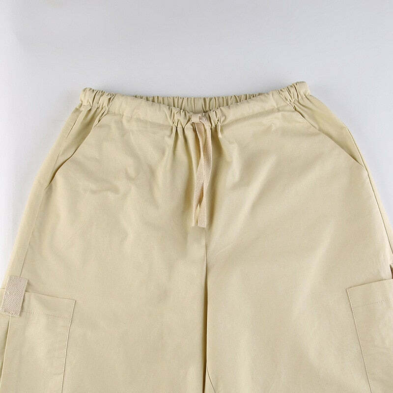 Y2K Cargo Pants with 4 Pockets: Coquette Aesthetic Grunge Style for Women Fashion