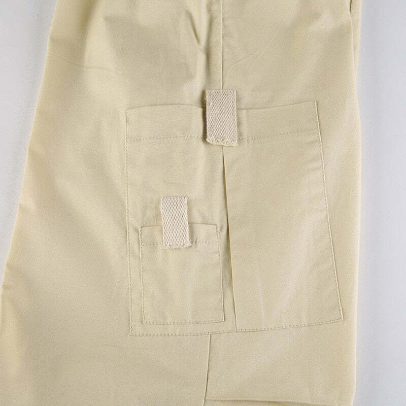 Y2K Cargo Pants with 4 Pockets: Coquette Aesthetic Grunge Style for Women Fashion