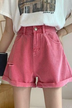 Y2K Coquette Aesthetic Candy Fairy Distressed Shorts - Grunge Style Cute Tops for Women