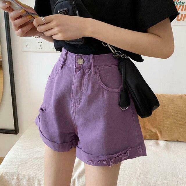 Y2K Coquette Aesthetic Candy Fairy Distressed Shorts - Grunge Style Cute Tops for Women