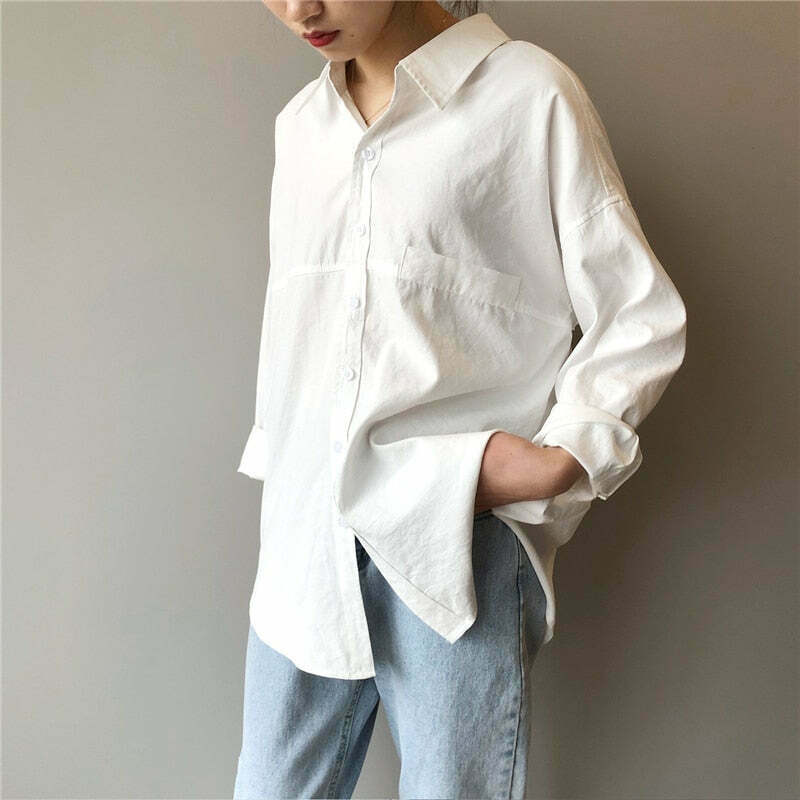 Y2K Coquette Aesthetic Drape Shirt - Grunge Style, Pastel Goth