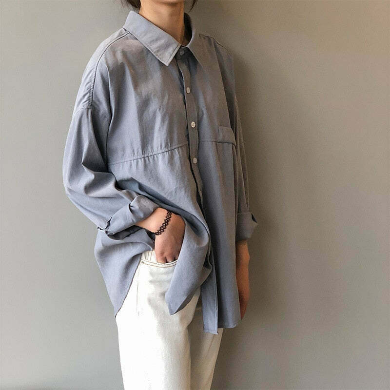 Y2K Coquette Aesthetic Drape Shirt - Grunge Style, Pastel Goth