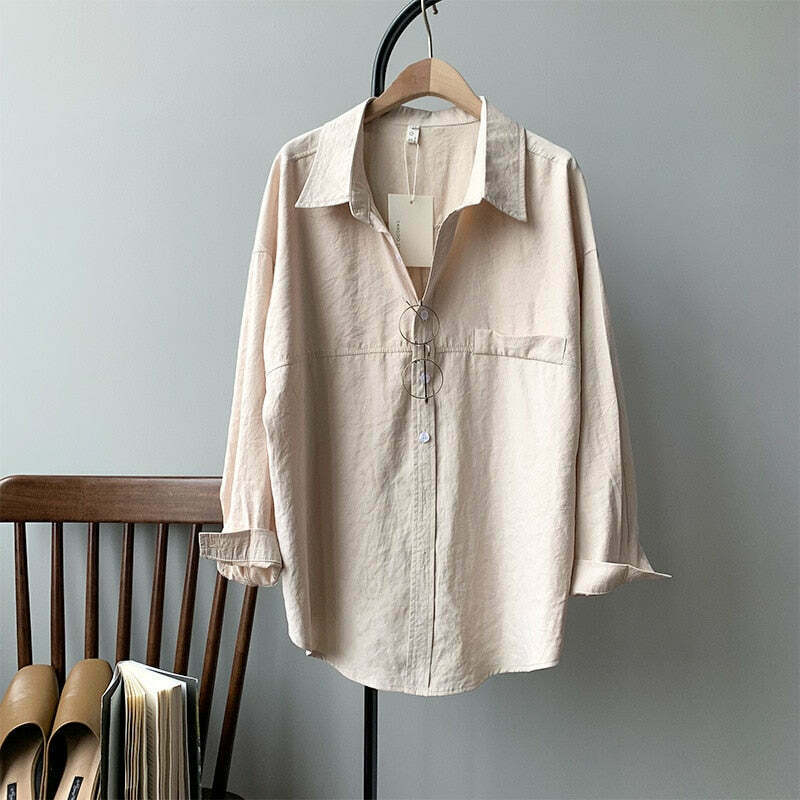 Y2K Coquette Aesthetic Drape Shirt - Grunge Style, Pastel Goth