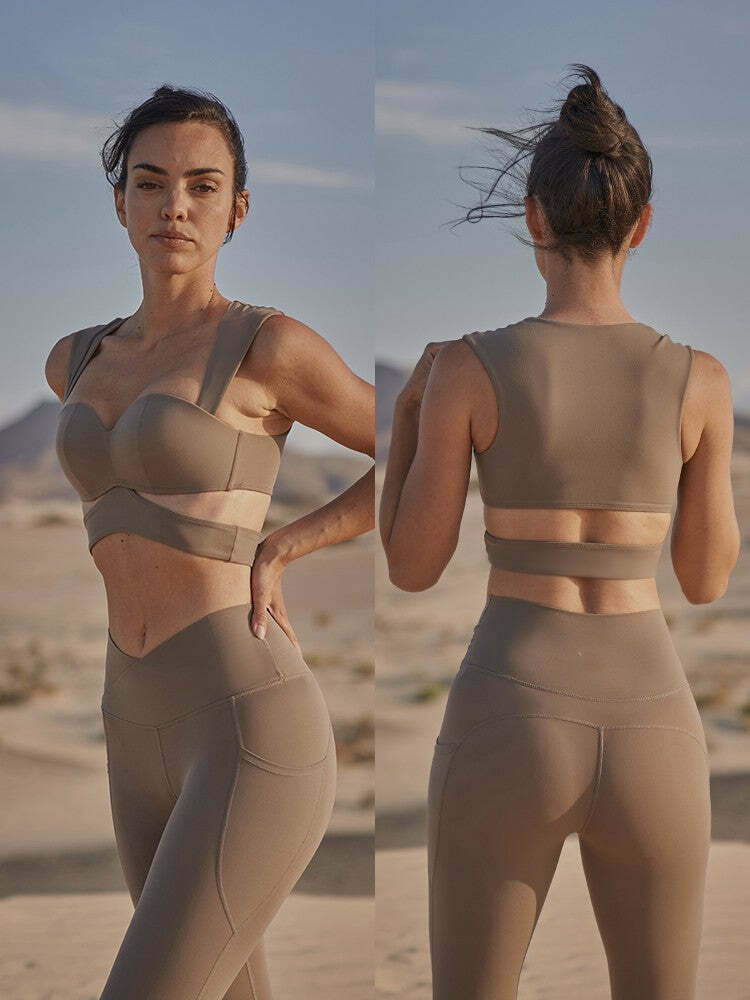 Y2K Coquette Aesthetic Padded Back Yoga Suit - Grunge & Pastel Goth Vibes