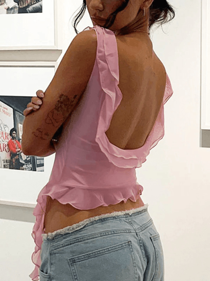 Y2K Coquette Aesthetic Tank Top: Grunge Style with Pastel Goth Vibes