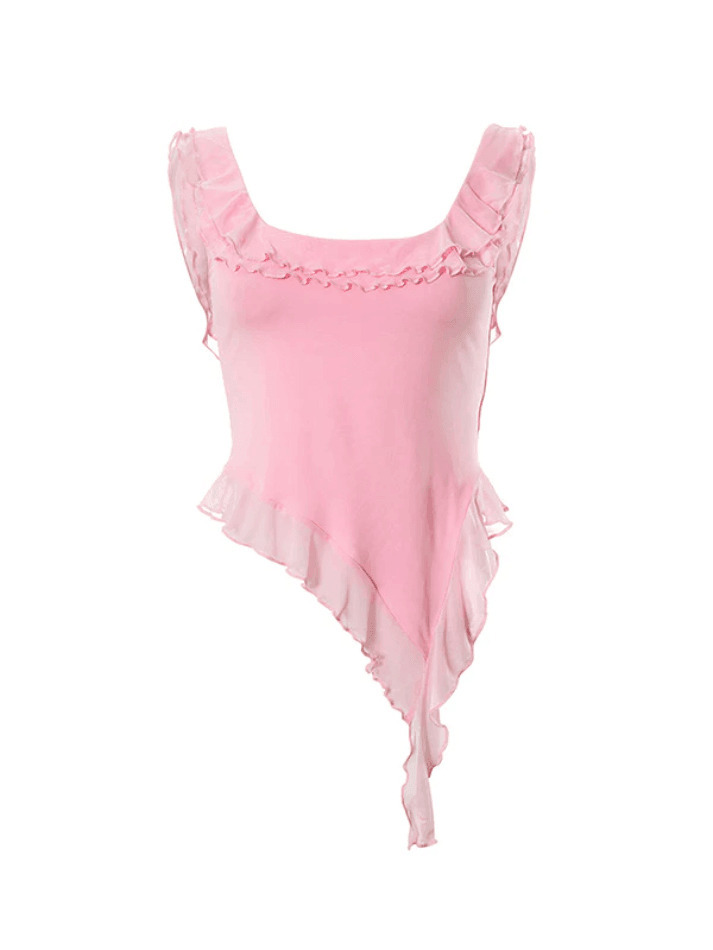 Y2K Coquette Aesthetic Tank Top: Grunge Style with Pastel Goth Vibes