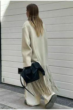 Y2K Coquette Aesthetic Tassel Windbreaker: Grunge Style, Pastel Goth, Cute Tops, Cargo Skirt