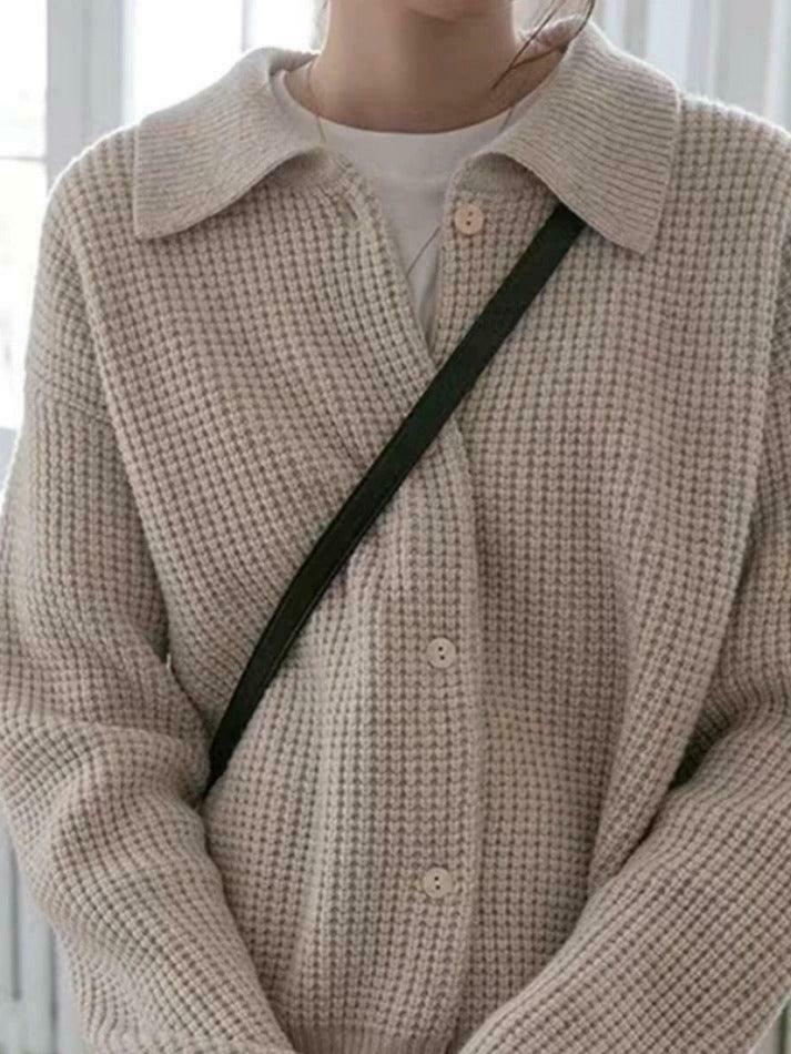 Y2K Coquette Aesthetic Waffle Cardigan: Grunge Style Cute Tops & Pastel