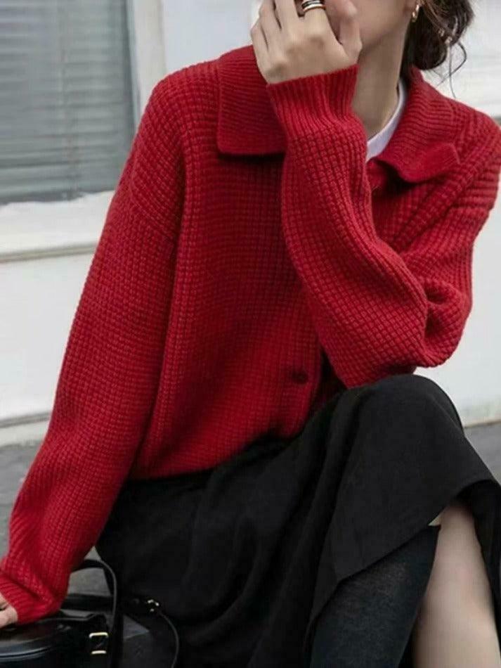 Y2K Coquette Aesthetic Waffle Cardigan: Grunge Style Cute Tops & Pastel