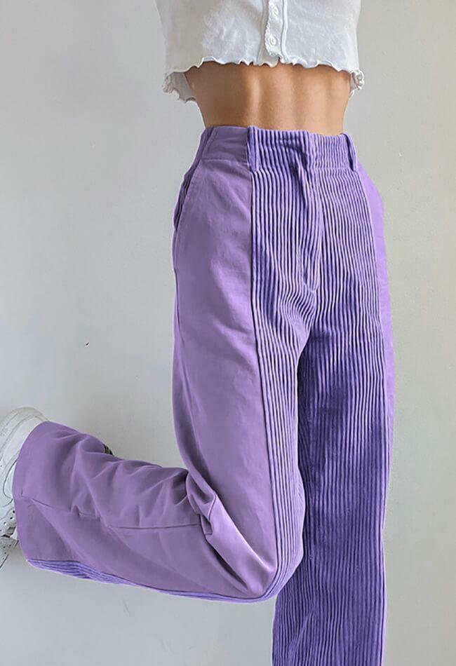 Y2K Corduroy High Waist Loose Pants - Coquette Aesthetic Grunge Style Cargo Skirt