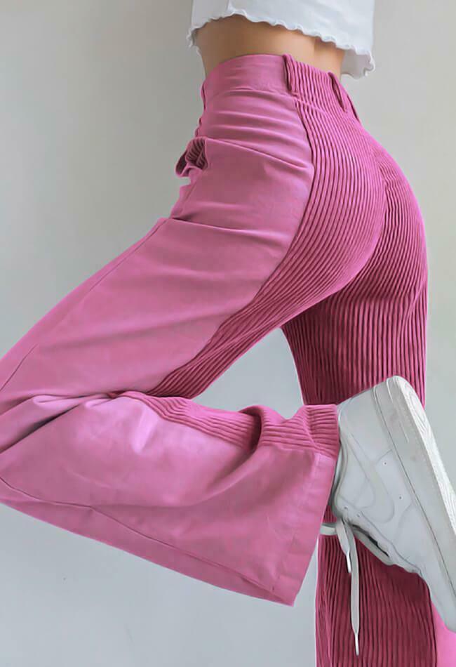 Y2K Corduroy High Waist Loose Pants - Coquette Aesthetic Grunge Style Cargo Skirt