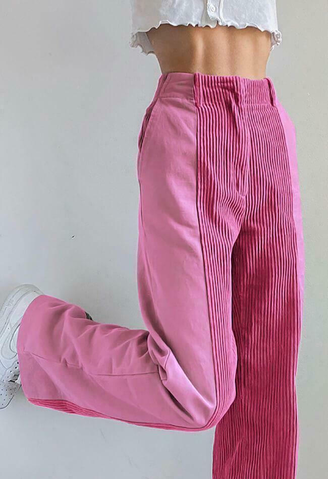 Y2K Corduroy High Waist Loose Pants - Coquette Aesthetic Grunge Style Cargo Skirt