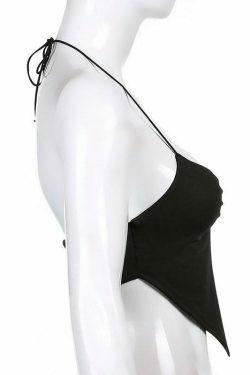 Y2K Cowgirl Ruched Halter Top - Coquette Aesthetic with a Grunge Twist