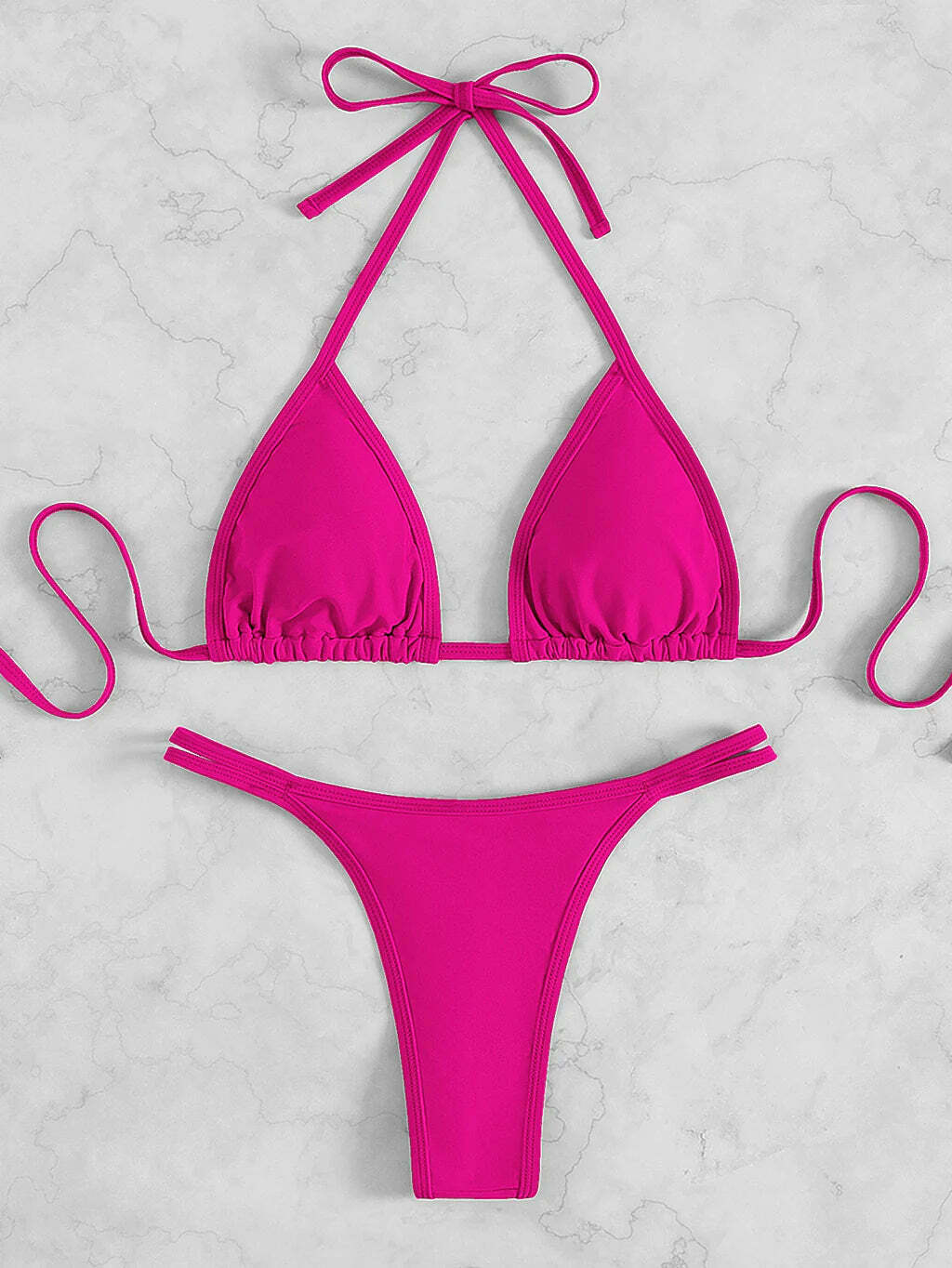 Y2K Crystal Diamond Thong Beach Bikini - Coquette Aesthetic Swimwear for Women