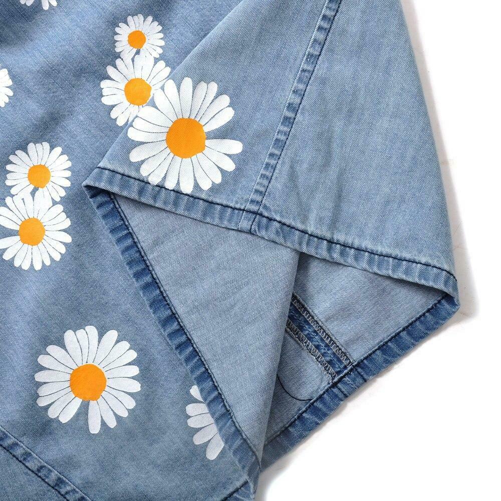 Y2K Denim Halter Cold Shoulder Shirt: Coquette Aesthetic Grunge Style, Cute Pastel Goth Fashion