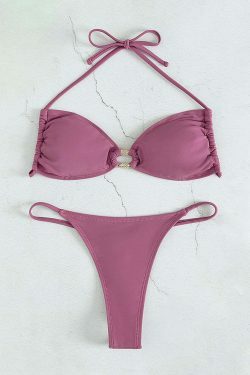 Y2K Diamond Beach Bikini: Coquette Aesthetic Strap Backless Sexy Swimwear