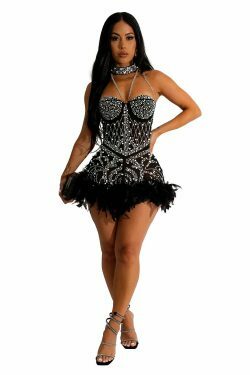 Y2K Diamond Sleeveless Short Dress - Coquette Aesthetic Fashion for Women