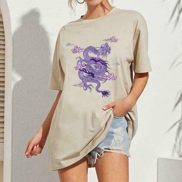 Y2K Dragon Unisex T-Shirt - Coquette Grunge Aesthetic - Cute Tops & Cargo