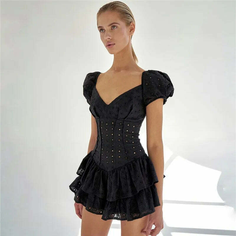 Y2K Elegance Corset Dress: Coquette Aesthetic with a Touch of Grunge Style