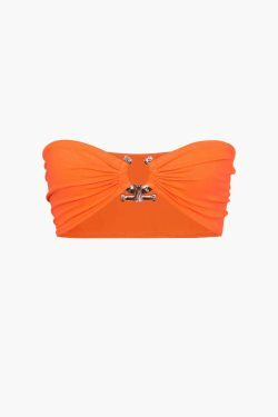 Y2K Fashion Contrast Tube Top & Slit Skirt Set - Coquette Aesthetic Grunge Style