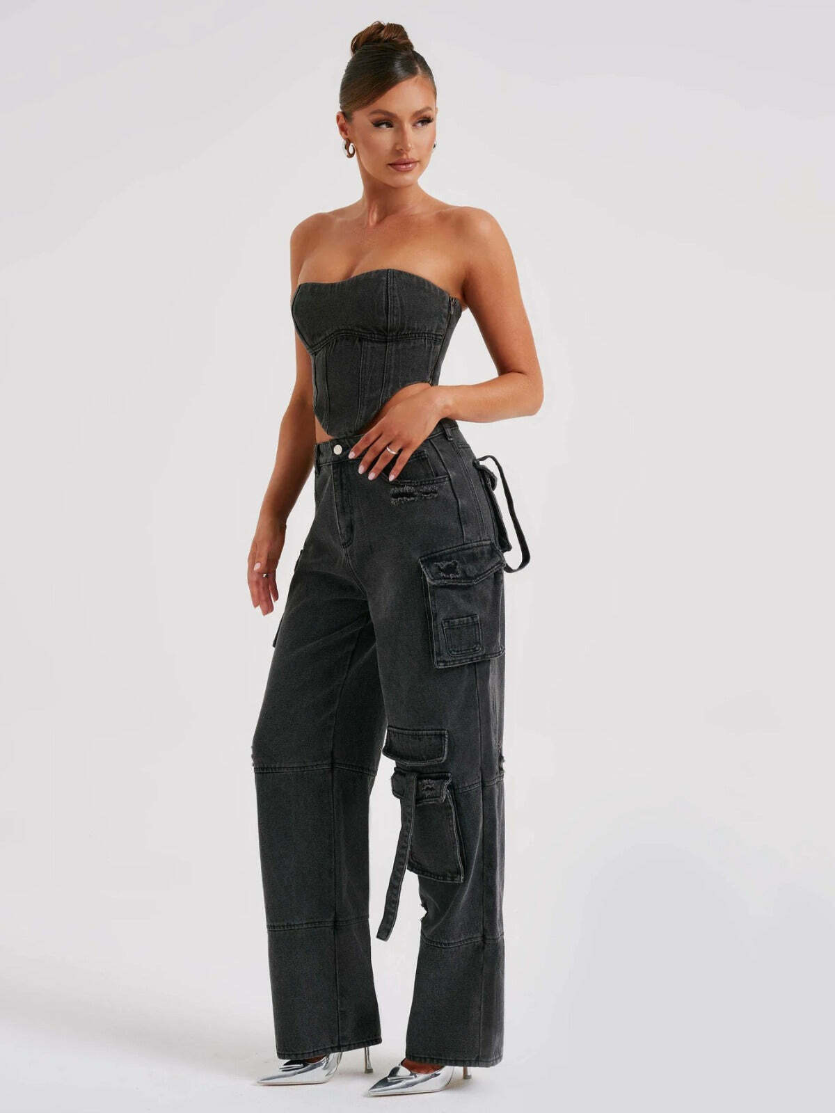 Y2K Fashion: Coquette Aesthetic Cargo Skirt & Cute Tops, Grunge Style Hood