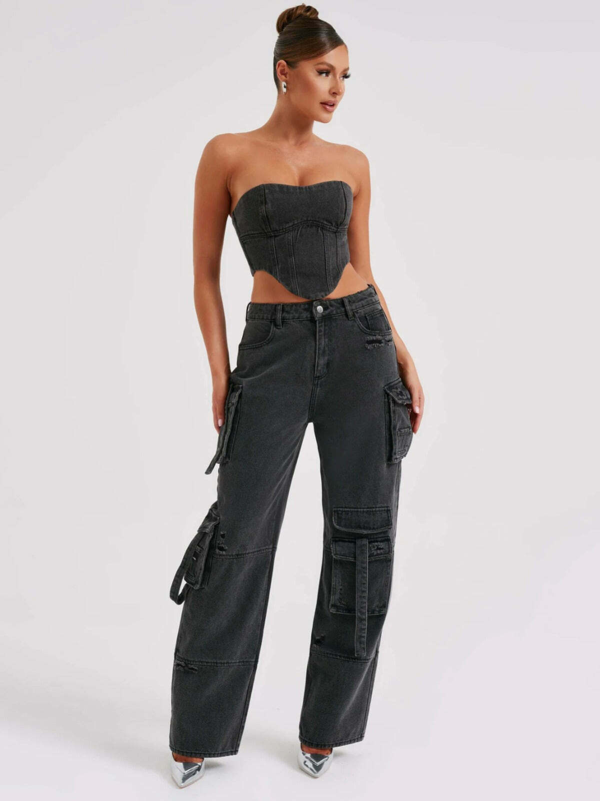 Y2K Fashion: Coquette Aesthetic Cargo Skirt & Cute Tops, Grunge Style Hood