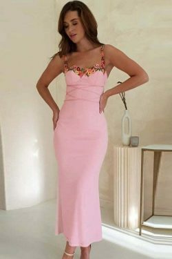 Y2K Fashion Coquette Aesthetic Cargo Skirt Dress with American Style Breast Cup Applique
